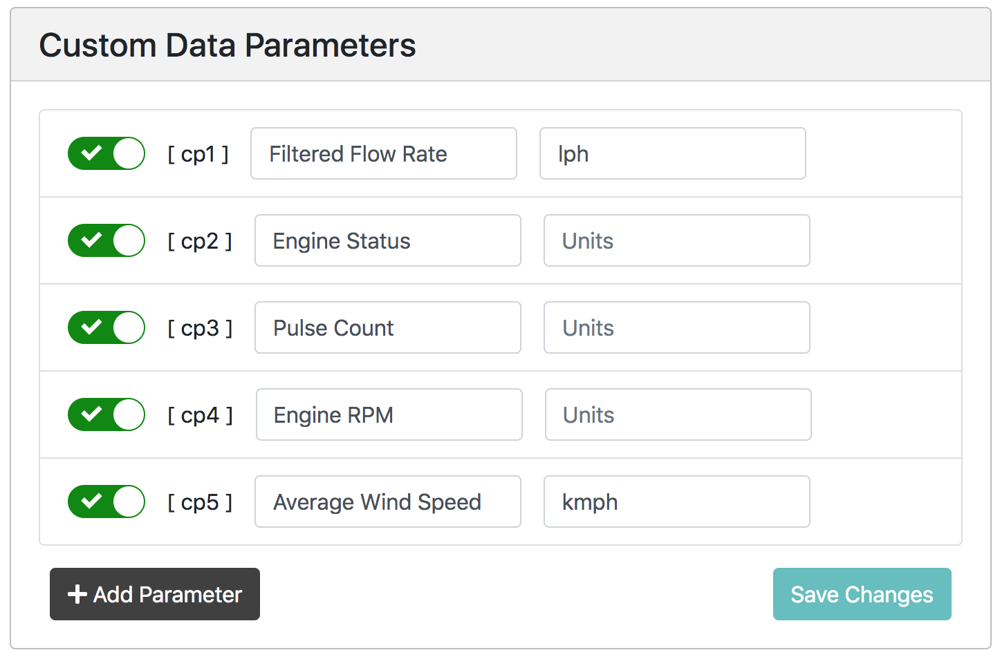 Parameter Setup