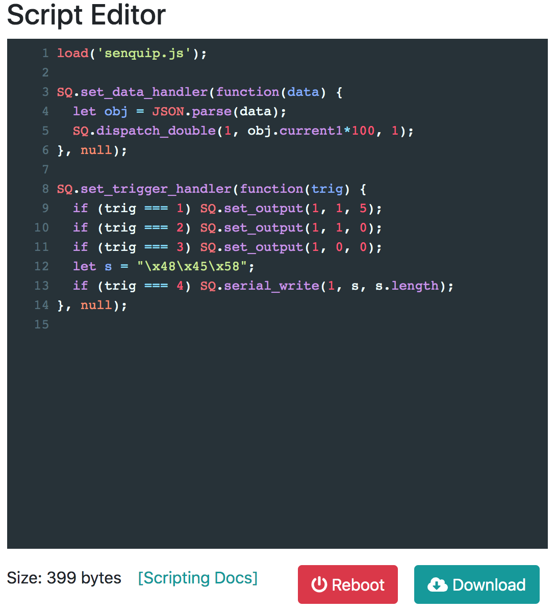 Scripting Window